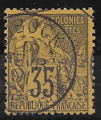 Colonie obock 35c - 35c, obl