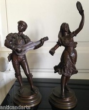 Paire de personnages Bronze