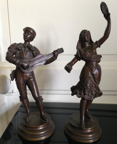 Paire personnages bronze - paire,