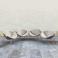 4 fauteuils "Orange slice" de Pierre Paulin pour Artifort, 1960, cuir beige
