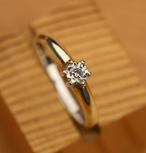 Bague solitaire diamant - solitaire, or