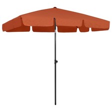 Parasol de Plage Anthracite 200x125 cm Abri de Soleil Jardin Extérieur vidaXL