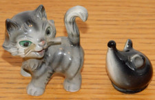vintage LOT 2 FIGURINE chat