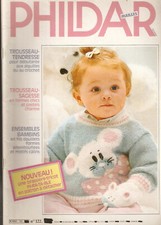 LIVRE CATALOGUE TRICOT+CROCHET « PHILDAR »LAYETTE N° 122