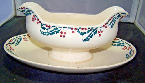Saucière faïence fine - , décor