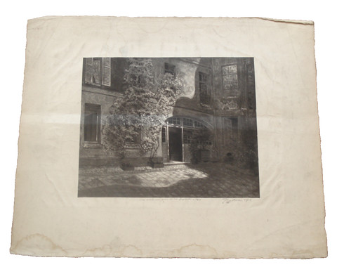 Gravure ancienne signée - , p