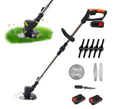 Coupe Bordure Taille Herbe Débroussailleuse 21V 2 Batteries Jardin Réglable
