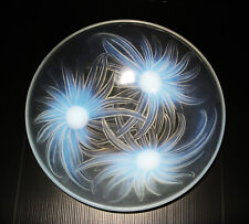3451*  etling france grand plat en verre moulé opalescent circa 1930 art deco