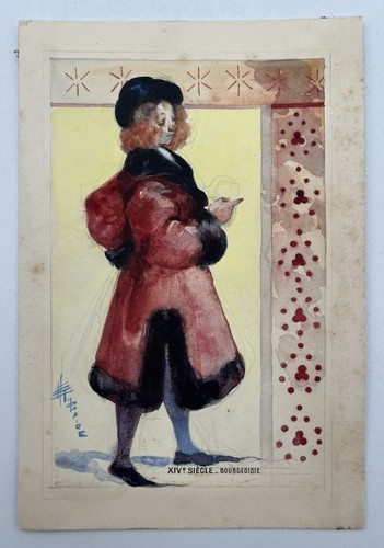 Gouache originale maquette - gouache,