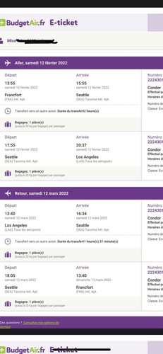 Billet avion los - d’avion,