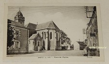 Carte Postale ANETZ Place de l'Eglise avec enseigne CAFE TABAC et POSTE RURALE