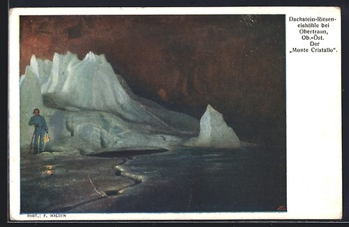 Carte postale grotte glace - postale,
