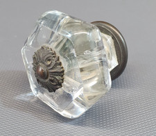 RARE poignée bouton de porte en verre ancien ref AP194