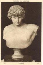 CPA - buste d' ANTINOUS - Musée du Louvre (Antinoüs)