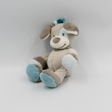 Doudou chien gris bleu train