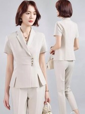 Tailleur Femme Élégant Beige