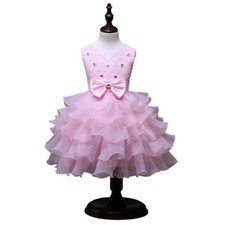 Robe À Volants Rose C