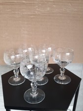 Magnifique verres A Vin Blanc  cristal soufflé taillé gravé époque XIXeme