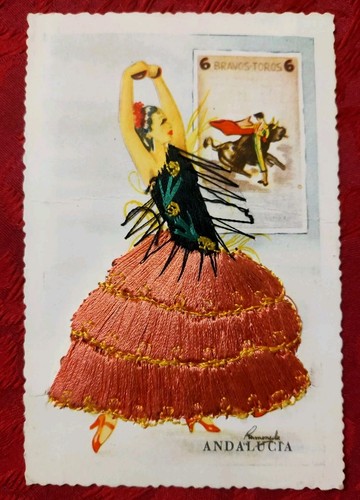 Cpa espagne femme en robe - -,