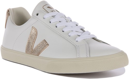 Veja esplar logo platine cuir - veja,