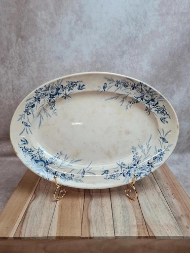 Grand plat ovale terre fer - plat,