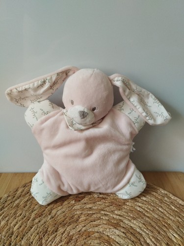 Doudou semi plat lapin rose
