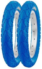 2 pneus vélo bleu  KENDA  12"
