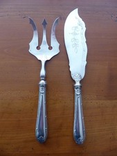Couverts à poisson en plaqué argent de style art-nouveau