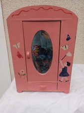 Ancienne Armoire de Poupée avec Miroir - Epoque Début XXe Jouet Vintage