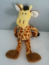 L7. DOUDOU PELUCHE NICI GIRAFE marron jaune crinière noir 35cm ETAT NEUF*