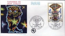 1493 + FDC     ENVELOPPE   1er JOUR   TAPISSERIE  DE  JEAN  LURCAT  AUBUSSON..