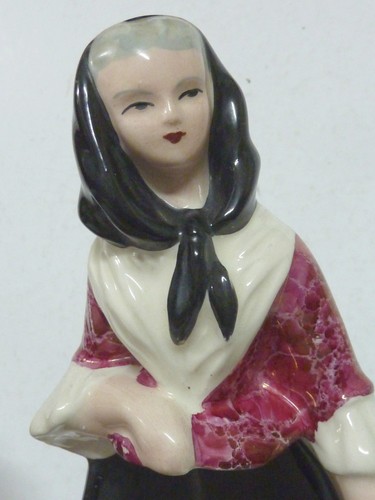 Bouteille faïence polychrome - faÏence,