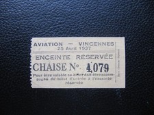 AVIATION VINCENNES billet