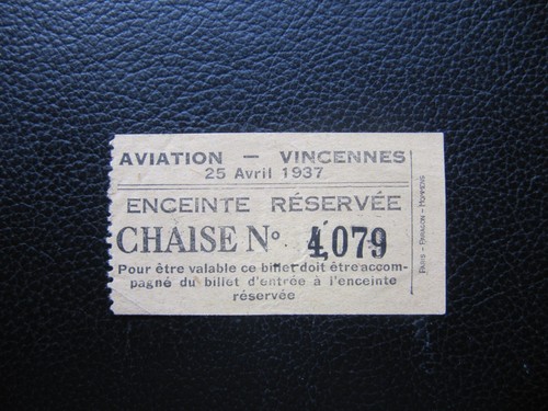 Aviation vincennes billet - aviation,