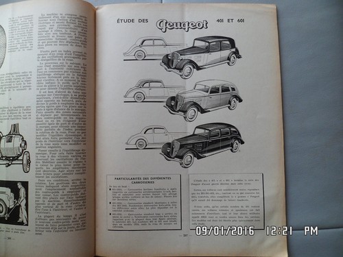 Rta peugeot 401 601 - peugeot,