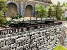 Wagon plat a rancher jouef