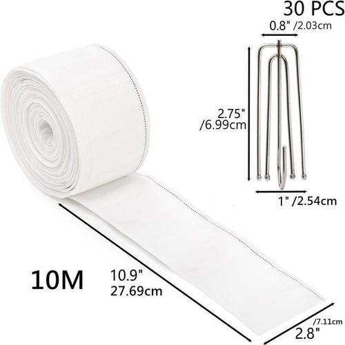 Ruban rideau long 10m - ruban,