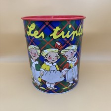 Les Triplés de Nicole Lambert - poubelle en métal