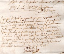 1777 Procédure manuscrite La
