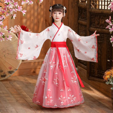 Enfant Filles Hanfu Robe Chinois Brodé Princesse Scène Costume Tang Cosplay