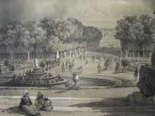 Lithographie de VERSAILLES Vue