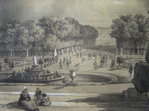 Lithographie versailles vue - de,