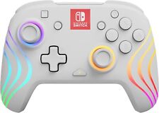 Manette Sans Fil Afterglow Wave Blanche Lumineuse Nintendo Switch, Lite et OLED