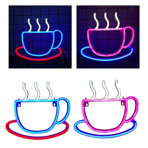 Panneau néon pour café
