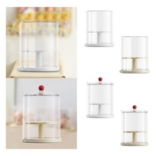 Vitrine transparente pour poupées, boîte de rangement anti-poussière, double