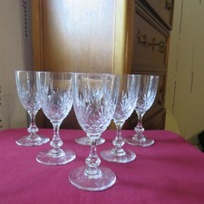 6 verres a vin cristal de