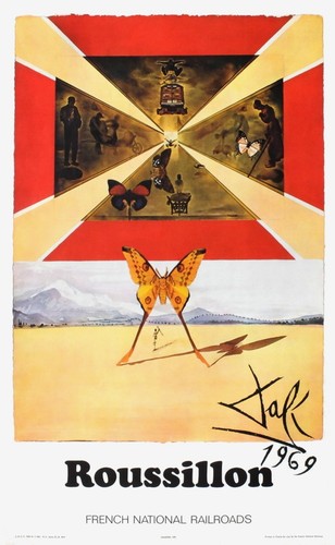 Salvador dali affiche sncf - affiche,