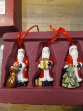3 Père Noël  Nostalgic Ornaments Villeroy & Boch A Suspendre Sapin