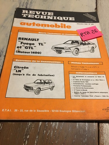 Revue technique automobile - revue,