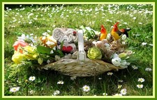 Panier floral - Printemps - Pâques